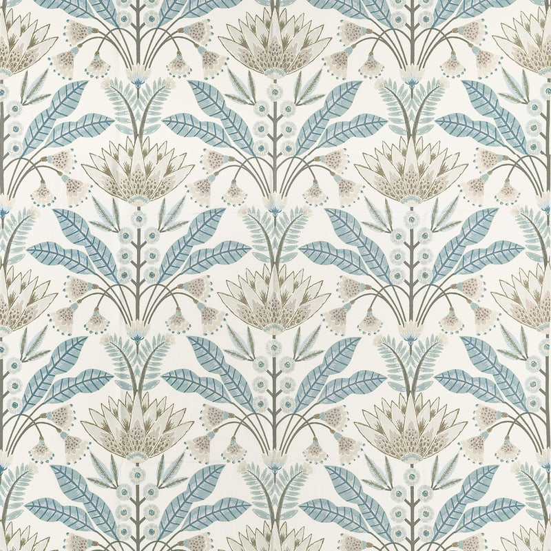 Thibaut Fabric F914611 LOTUS - Spa Blue