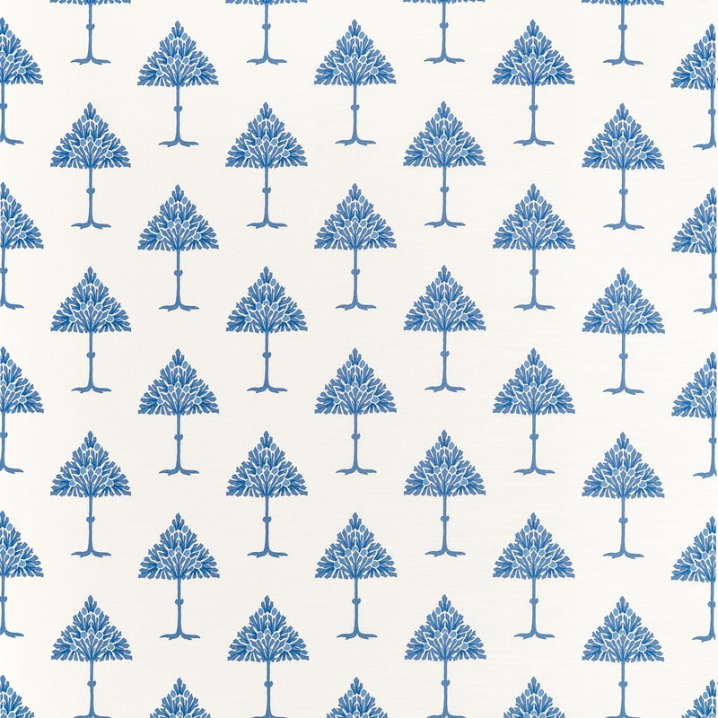 Thibaut Fabric F914616 MAY TREE - Blue and White