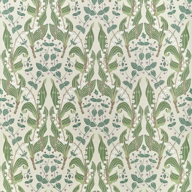 Thibaut Fabric F914619 HARBOR SPRINGS - Sage and Green