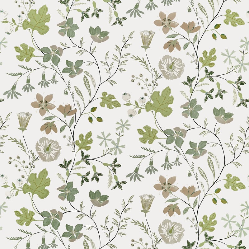 Thibaut Fabric F914625 BLOOM - Sage