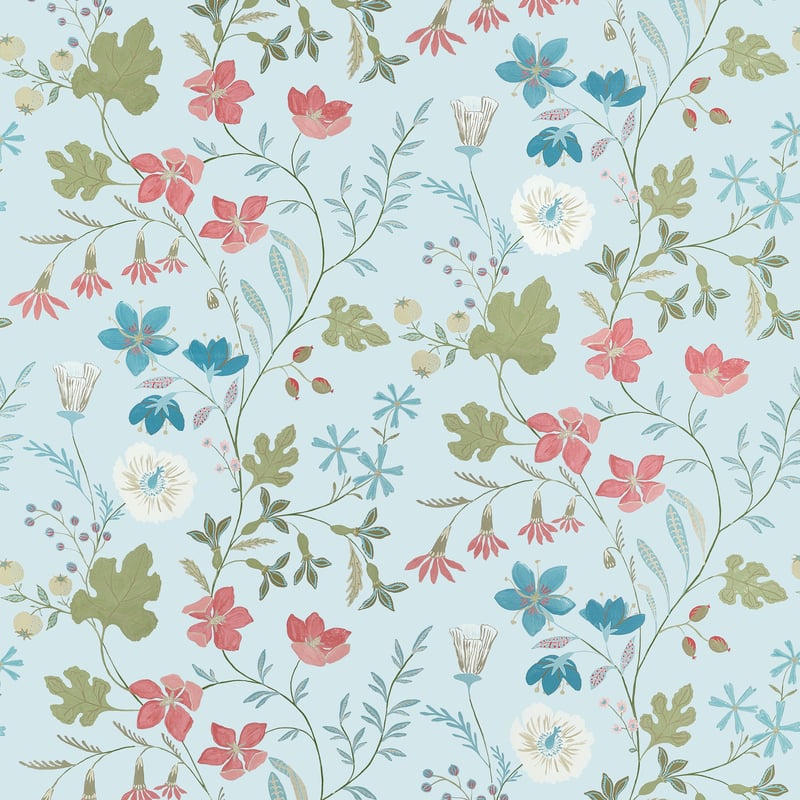 Thibaut Fabric F914627 BLOOM - Spa Blue