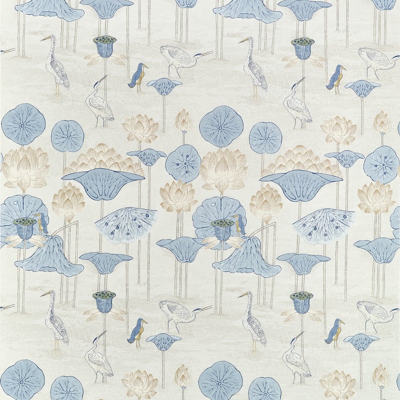 Thibaut Fabric F914636 MALEA - Blue and Beige