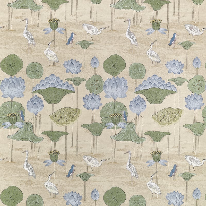 Thibaut Fabric F914638 MALEA - Sage and Blue