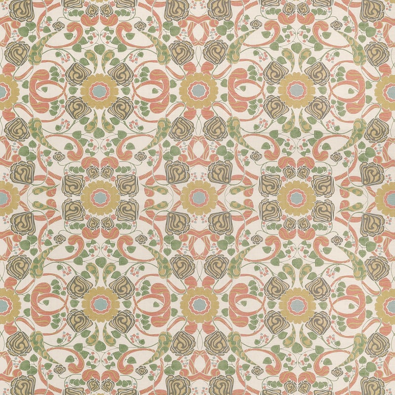 Thibaut Fabric F914646 MARGAUX - Apricot and Sage