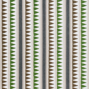 Thibaut Fabric Lomita Stripe Black and Green F916235
