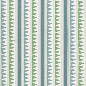 Thibaut Fabric Lomita Stripe Green and Blue F916236