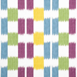 Thibaut Fabric Kasuri Plum and Teal F920834