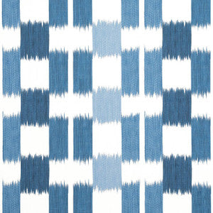 Thibaut Fabric Kasuri Blue and White F920835