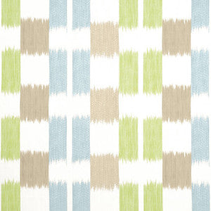 Thibaut Fabric Kasuri Green and Spa Blue F920836