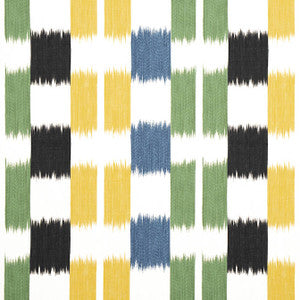 Thibaut Fabric Kasuri Black and Green F920837