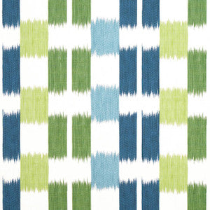 Thibaut Fabric Kasuri Blue and Green F920839