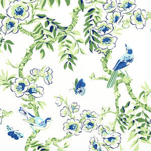 Thibaut Fabric Yukio Blue and Green F920842