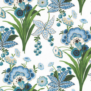 Thibaut Fabric Pasadena Blue and Green F920851
