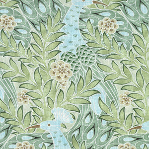 Thibaut Fabric Desmond Aqua and Green F92922