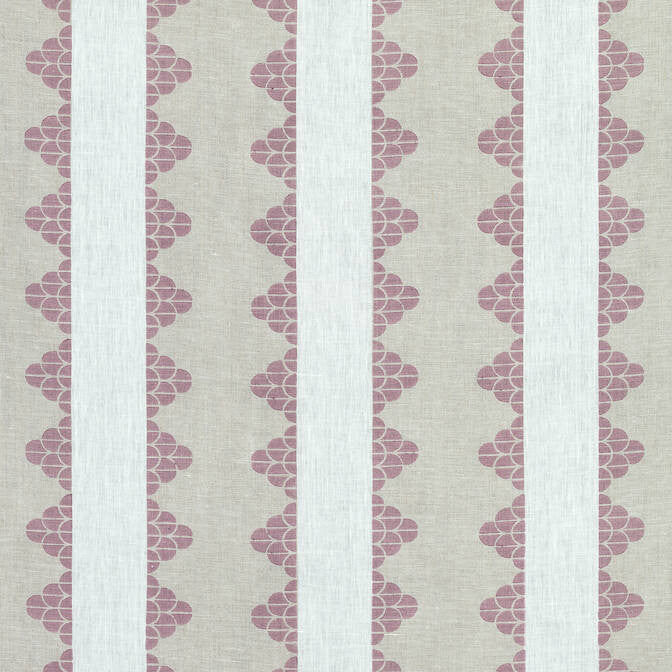 Dhara Stripe Plum F92940 by Thibaut Fabric Thibaut Fabric Dhara Stripe Plum F92940Fabric Paramount Fabric Book 100% Linen INDIA </p><p>Repeat: V: 3.25 52 - Fabric Carolina -