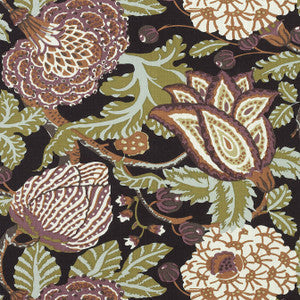 Thibaut Fabric Mitford Black and Plum F92942