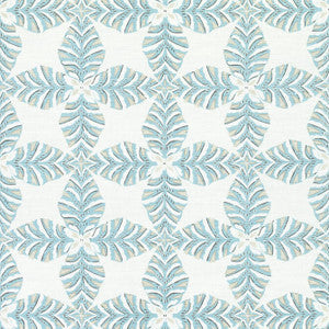 Thibaut Fabric Starleaf Aqua F92972