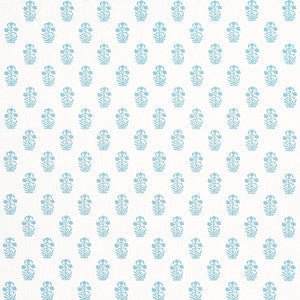 Thibaut Fabric Corwin Seaglass on White F936401