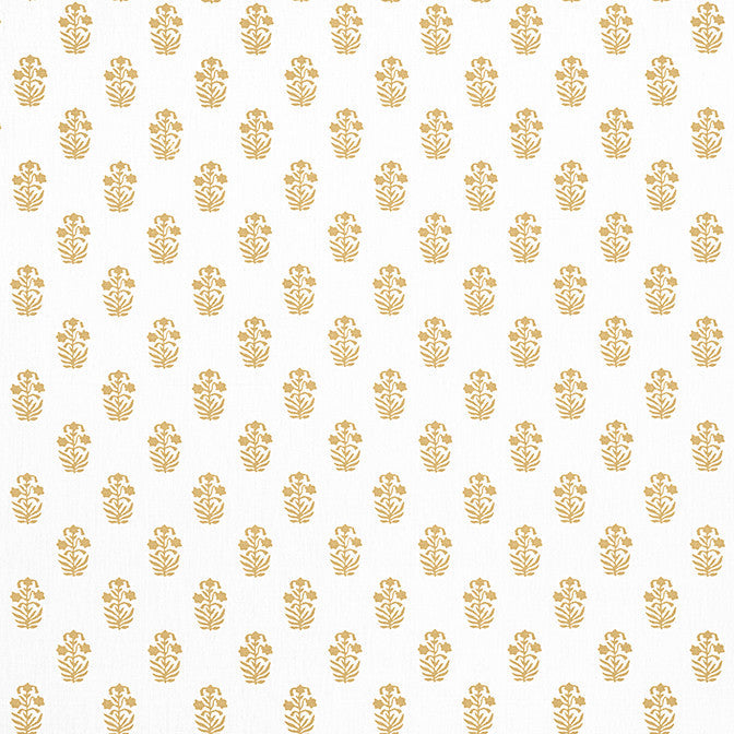 Corwin Gold on White F936404 by Thibaut Fabric Thibaut Fabric Corwin Gold on White F936404Fabric Indienne Fabric Book 59% Cotton, 41% Linen INDIA </p><p>Repeat: V: 4 54 - Fabric Carolina -