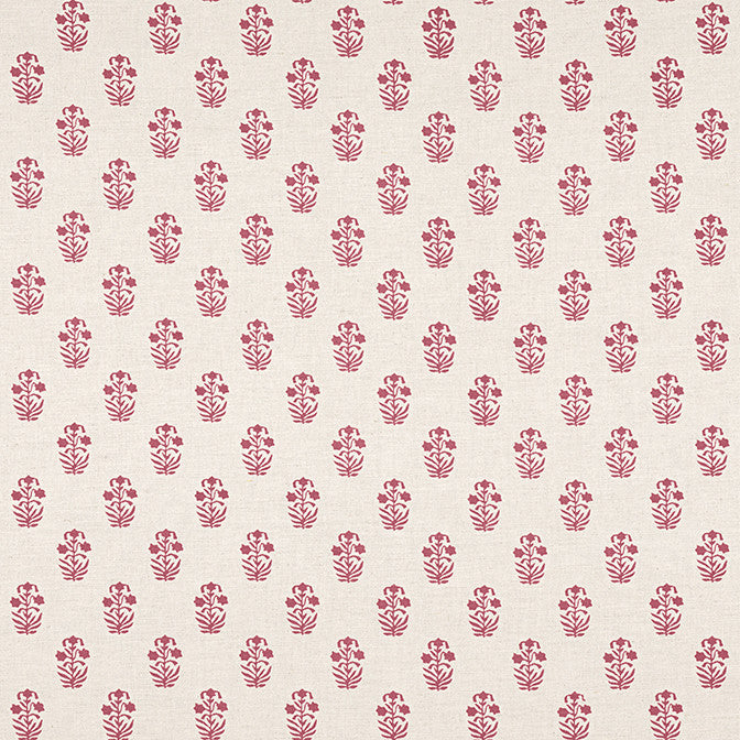 Corwin Raspberry on Natural F936406 by Thibaut Fabric Thibaut Fabric Corwin Raspberry on Natural F936406Fabric Indienne Fabric Book 59% Cotton, 41% Linen INDIA </p><p>Repeat: V: 4 54 - Fabric Carolina -