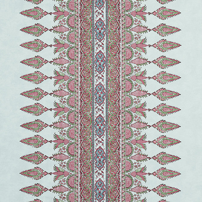 Akola Stripe Raspberry and Teal F936411 by Thibaut Fabric Thibaut Fabric Akola Stripe Raspberry and Teal F936411Fabric Indienne Fabric Book 60% Linen, 30% Cot, 10% Nylon SCOTLAND </p><p>Repeat: V: 4.5 54 - Fabric Carolina -