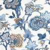 Thibaut Fabric Indienne Jacobean Blue and White F936418