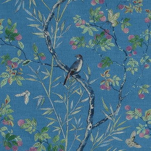 Thibaut Fabric Claire Navy F942008