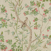 Thibaut Fabric Claire Coral and Green F942009