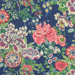 Thibaut Fabric Peony Garden Navy F942015