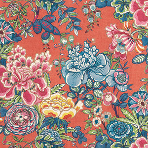 Thibaut Fabric Peony Garden Coral F942018