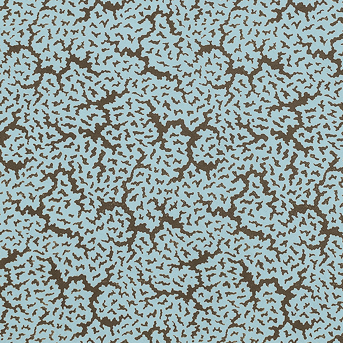 Maldives Spa Blue and Brown F942045 by Thibaut Fabric Thibaut Fabric Maldives Spa Blue and Brown F942045Fabric Sojourn Fabric Book 100% Cotton ITALY </p><p>Repeat: V: 21.75 53 - Fabric Carolina -