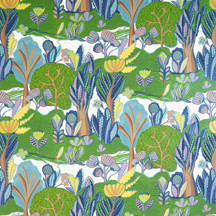 Albero Green and Blue F945009 by Thibaut Fabric Thibaut Fabric Albero Green and Blue F945009Fabric WANDERLUST FABRIC BOOK U.S.A </p><p>Repeat: H: 54  in  (137.16  cm), V: 32.5  (82.55  cm) 54  in  (137.16  cm) - Fabric Carolina -