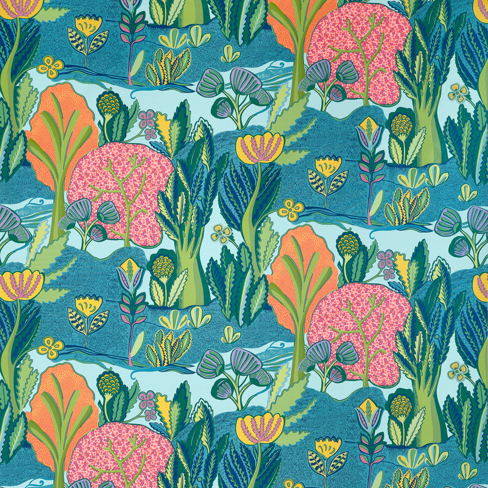 Albero Tangerine and Turquoise F945012 by Thibaut Fabric Thibaut Fabric Albero Tangerine and Turquoise F945012Fabric WANDERLUST FABRIC BOOK U.S.A </p><p>Repeat: H: 54  in  (137.16  cm), V: 32.5  (82.55  cm) 54  in  (137.16  cm) - Fabric Carolina -
