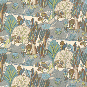 Thibaut Fabric Albero Sage and Beige F945013