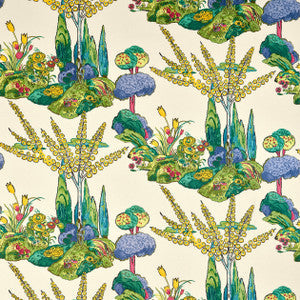 Thibaut Fabric Orleans Yellow and Red F945029