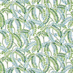 Thibaut Fabric Augusta Blue and Green F945038