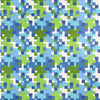 Thibaut Fabric Pixel Blue and Green F945044