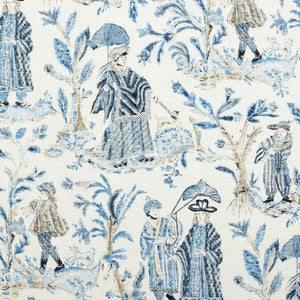 Thibaut Fabric Royale Toile Blue F972573