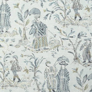 Thibaut Fabric Royale Toile Grey F972576