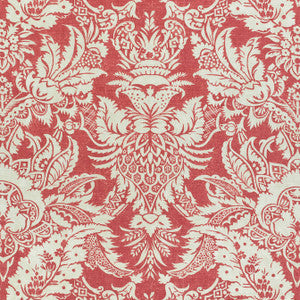 Thibaut Fabric Chardonnet Damask Red F972584