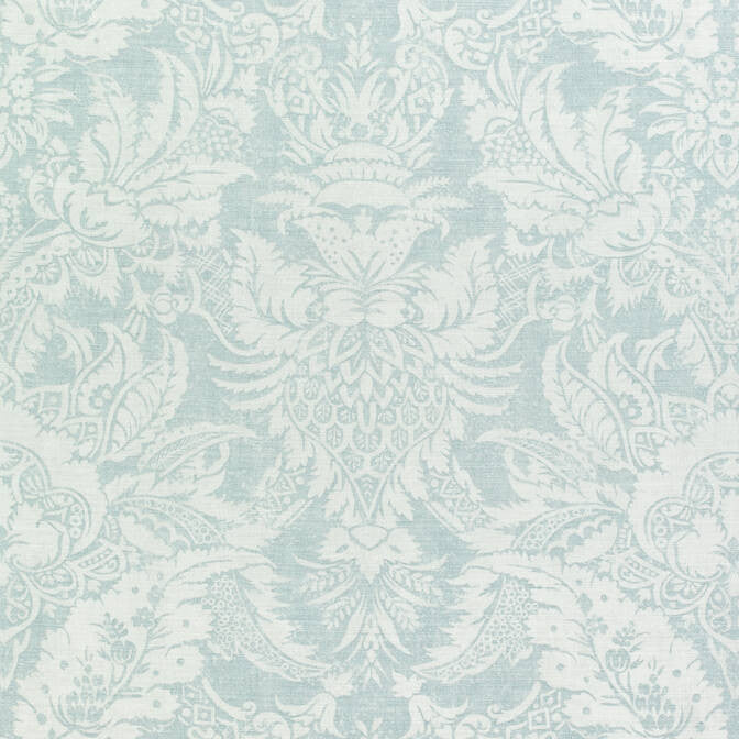 Chardonnet Damask Aqua F972585 by Thibaut Fabric Thibaut Fabric Chardonnet Damask Aqua F972585Fabric Chestnut Hill Fabric 60% Linen, 30% Cot, 10% Nylon UNITED KINGDOM </p><p>Repeat: V: 25.25 54 - Fabric Carolina -