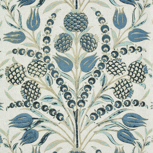 Thibaut Fabric Corneila Aqua and Blue F972602