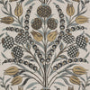 Thibaut Fabric Corneila Grey and Gold F972604