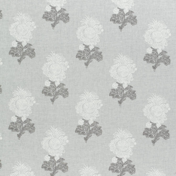 Aldith Grey F972605 by Thibaut Fabric Thibaut Fabric Aldith Grey F972605Fabric Chestnut Hill Fabric 55% Linen, 45% Cotton U.S.A. </p><p>Repeat: V: 12 54 - Fabric Carolina -