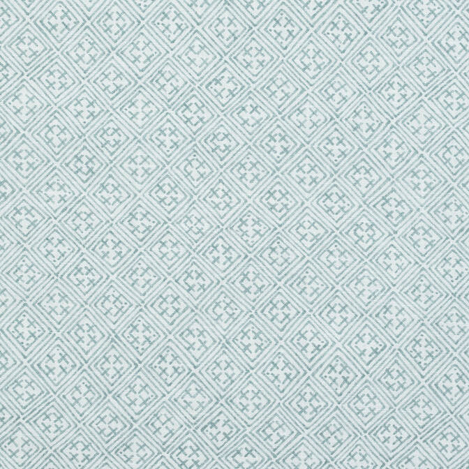 Laos Aqua F972614 by Thibaut Fabric Thibaut Fabric Laos Aqua F972614Fabric Chestnut Hill Fabric 90% Cotton, 10% Linen U.S.A. </p><p>Repeat: V: 11 54 - Fabric Carolina -