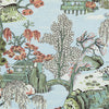 Thibaut Fabric Asian Scenic Robin's Egg F975460