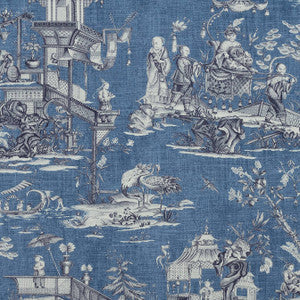 Thibaut Fabric Cheng Toile Navy F975465