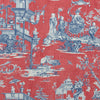 Thibaut Fabric Cheng Toile Red and Blue F975466