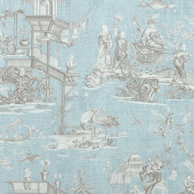 Cheng Toile Robin's Egg F975468 by Thibaut Fabric Thibaut Fabric Cheng Toile Robin's Egg F975468Fabric Dynasty Fabric Book 100% Cotton UNITED KINGDOM </p><p>Repeat: V: 35 54 - Fabric Carolina -