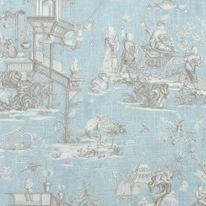Thibaut Fabric Cheng Toile Robin's Egg F975468